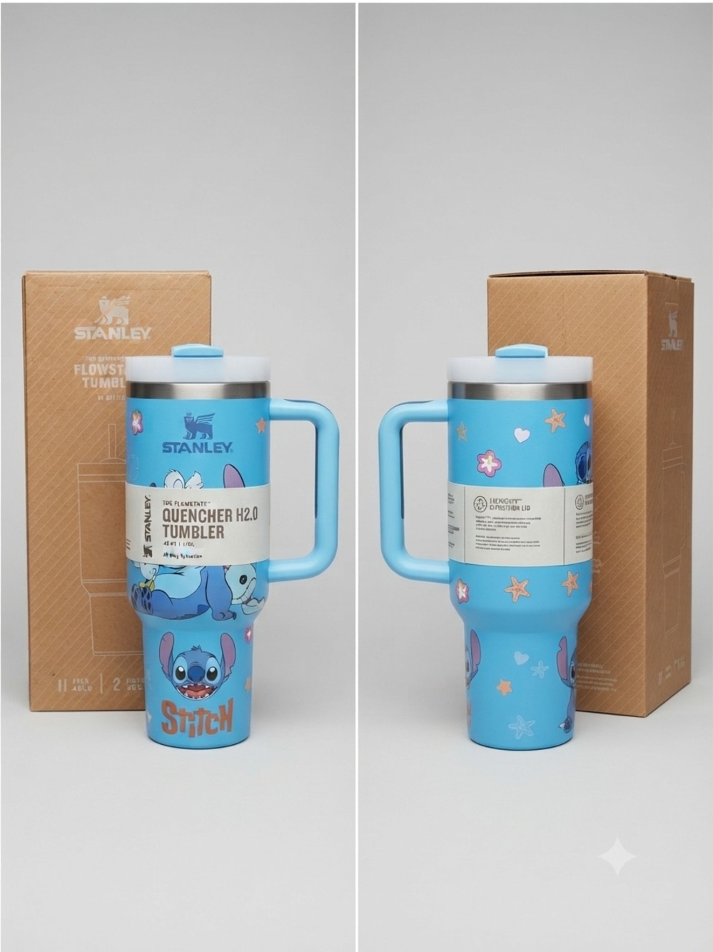 40 oz Stitch Stanley Quencher Tumbler with Handle - brand new